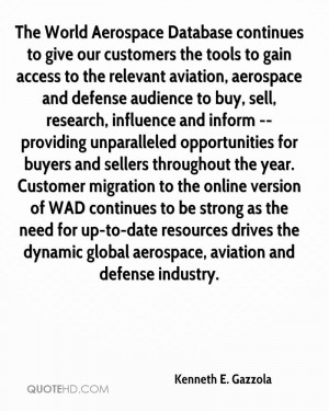 The World Aerospace Database continues to give our customers the tools ...