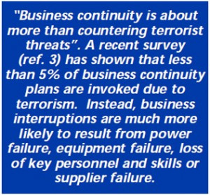 The best in planning for the worst …assuring business continuity