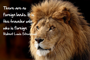 Inspirational Travel quotes, Lion