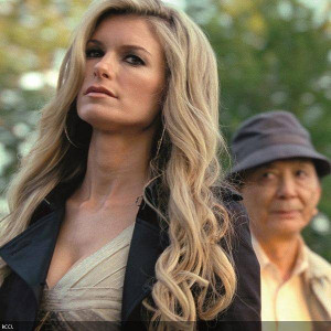 Kimberly Evan and James Hong in a still from the Hollywood film R.I.P ...