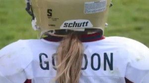 Sam Gordon: nine-year-old female American football player standing out ...