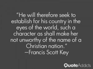 He will therefore seek to establish for his country in the eyes of the ...
