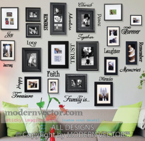 Details about Picture Collage Words Vinyl Wall Quote Decals FAMILY IS