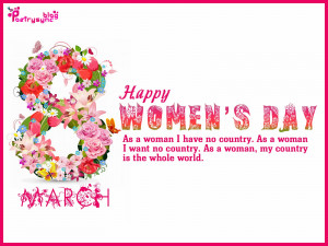Happy Women's Day Wishes Quote Image 8 March Picture