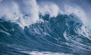 tsunami rolls into shore. Photo courtesy of the National Science ...