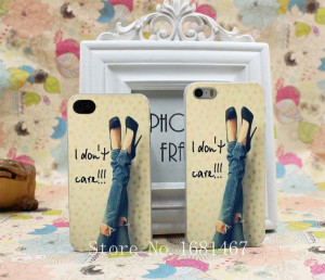 don't care quotes tumblr Hard Clear Skin Case Cover for iPhone 4 4s ...
