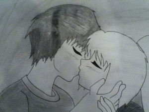 Kissing Couple Drawing