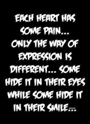 heart has some pain. only the way of epression hide it in their eyes ...