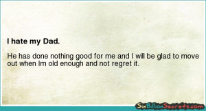 Self-esteem - I hate my Dad.