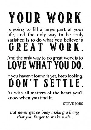 Steve Jobs Work Quote
