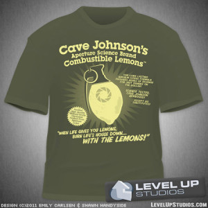 Shirt of the Day: Cave Johnson's Combustible Lemons