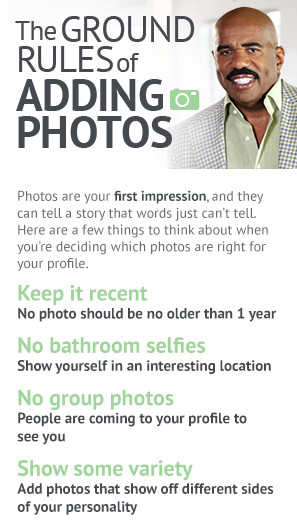 ... to upload a photo, but first, Steve Harvey had some ground rules