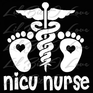 NeoNatal NICU Nurse Vinyl Decal Sticker Vehicle Auto NeoNatal ICU