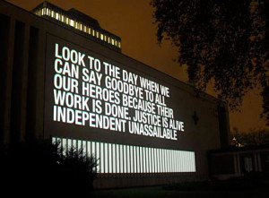 ... heroes. Complete Hero is a projection-based artwork by Martin Firrell