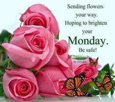 Sending flowers your way. hoping to brighten your Monday! Be safe ...