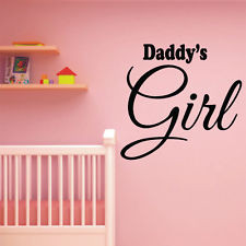 DADDYS GIRL quote wall decals for girls bedroom nursery wall stickers