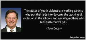 The causes of youth violence are working parents who put their kids ...