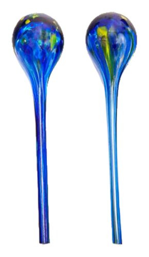 Master Craft Hand Blown Glass Watering Globes, Blue, Yellow and Green ...
