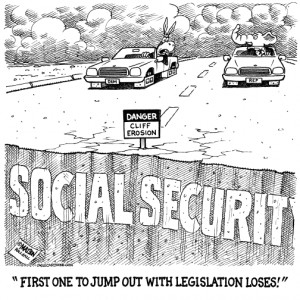 Social Security Anniversary Political Cartoon