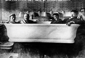 The Taft bath tub before installation, circa 1911