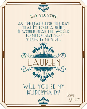 Custom Bridesmaid Wine Label – Will you be my Bridesmaid ...