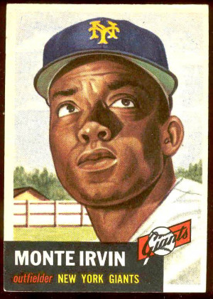 1953 Topps #.62 Monte Irvin (NY Giants) Baseball cards value