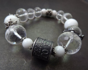 Anne Choi bead bracelet quote bead bracelet peace bracelet Elie Wiesel ...