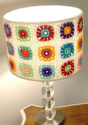 ... Crochet, Granny Squares, Crochet Lampshades Covers, Crochet