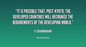 It is possible that, post-Kyoto, the developed countries will ...