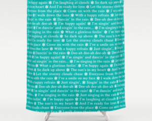 Singin in the Rain lyrics Shower Cu rtain, turquoise, bathroom shower ...
