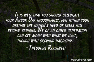 arborday-It is well that you should celebrate your Arbor Day ...
