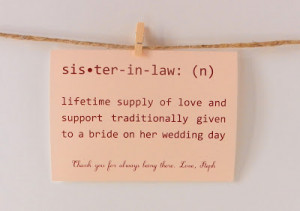 5x7 Typography Art, Art Sayings, Family Word Art, Sister In Law