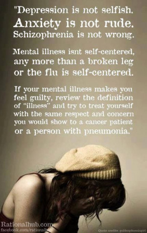 Depression is an illness #mental health #schizophrenia #anxiety