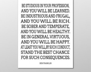 Ben Franklin Motivational Quote Ins tant Download Text Art Printable ...