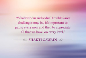 Shakti Gawain gratitude quote