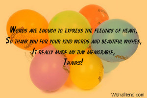 Showing Gallery For Thanks for Birthday Wishes Quotes