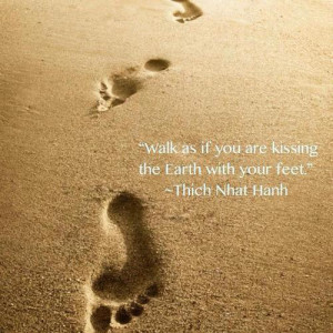 Walk as if you are kissing the earth with your feet - Thich Nhat Hanh