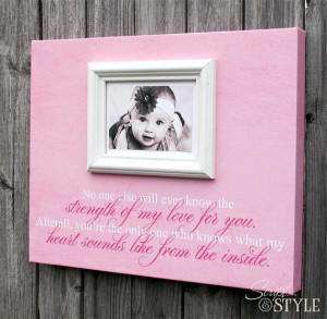 Custom Photo Frame Canvas With Baby Quote Baby by ScriptandStyle, $74 ...