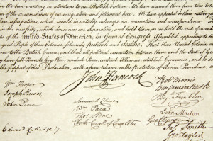 John Hancock Signature Declaration of Independence