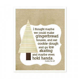Buddy the Elf Christmas Print Hold Hands by hairbrainedschemes