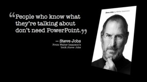 Steve Jobs over PowerPoint