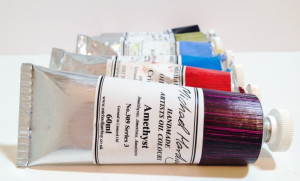 Michael Harding Exclusive: New Colour Amethyst Oil Paint