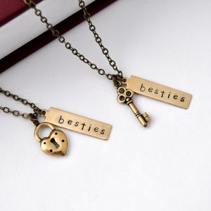 15 Best Friends Necklaces: #13 Besties Lock and Key (by JewelMint via ...
