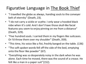 Figurative Language in The Book Thief I travelled the globe as always ...