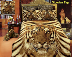 Siberian Tiger Print 6PC Comforter Set