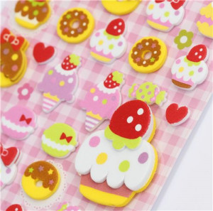Cute Foam Sticker Cupcakes