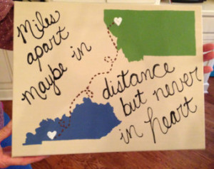 11x14 hand painted canvas, Miles Ap art quote, friendship or family ...