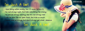 Just A Girl Facebook Cover