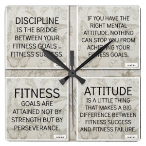 Quotes for Fitness Motivation: Wall Clock