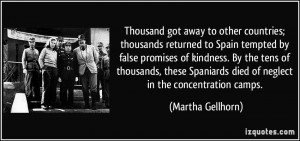 Thousand got away to other countries; thousands returned to Spain ...